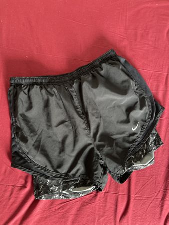 Nike Running Shorts - Womens Size M - Black & Patterned