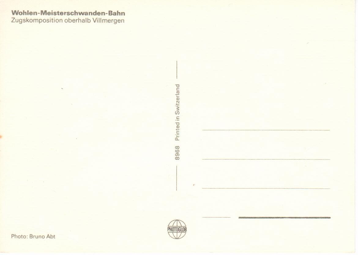 Cartoline postali: Wohlen - Meisterschwanden - Bahn – Usato da Wolhusen venduto da Curver9 1