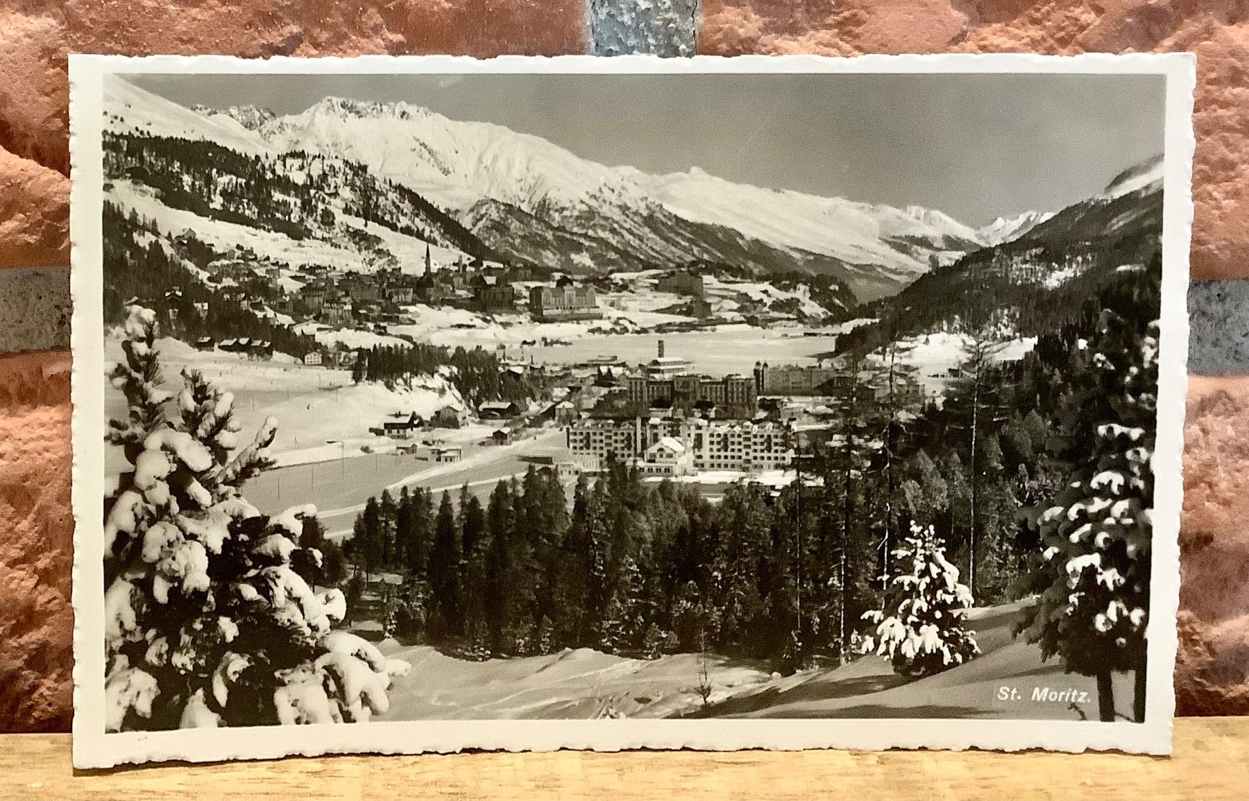 Ansichtskarten: ST. MORITZ im Winter - Engadin - Winterlandschaft – Gebraucht aus Root von ENGLAND-TREASURES