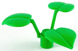 Lego 10x Pflanze mit 3 Blätter (6255) hellgrün
