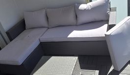 Lounge Set Rattanoptik mit Tisch gebraucht