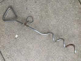 Spiralanker 40 cm verchromt mit Ring
