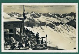 Weissfluhjoch, belebt, 1952, gelaufen