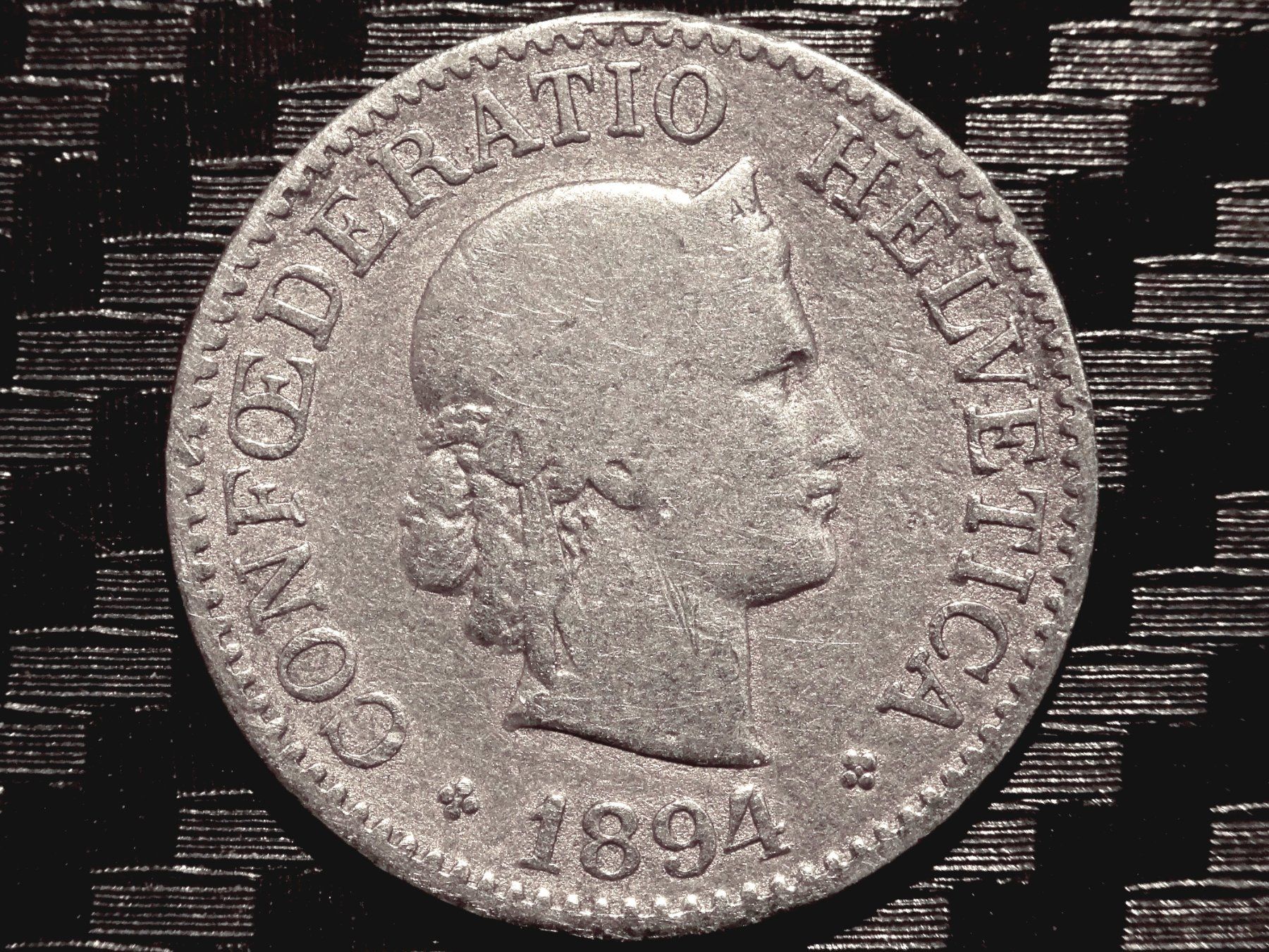 Tutti le monete: 1894 - 10 cts. 1.00 Mio.!!! 2.88gr – Usato da Courgenay venduto da ZubR237