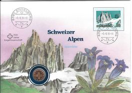 Numisbrief 1991 Schweizer Alpen 700 J. Eidgenossenschaft