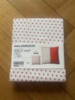6x coussins IKEA rouge et blanc pois