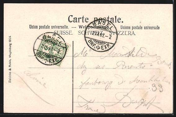 Cartes postales: Basel, Zentralbahn-Platz mit Hotel Euler – D'occasion à Berlin par bartko-reher 1