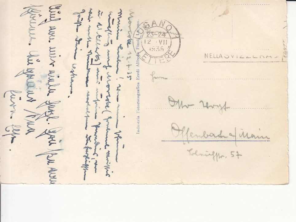Cartoline postali: Morcote 1935 – Usato da Bürglen TG venduto da StampGraf 1