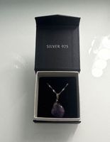 Kette Silber 925 mit Amethyst Anhänger neu in Box