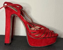 Rote Plateau High Heels Zara Gr. 37