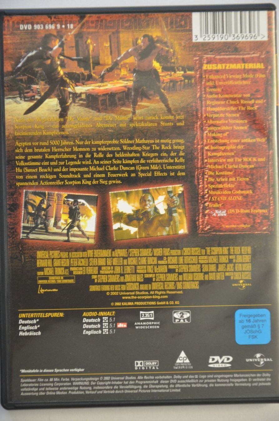 Tutti i DVDs: The Rock, The Scorpion King – Nuovo (secondo la descrizione) da Wetzikon ZH venduto da bausie 1