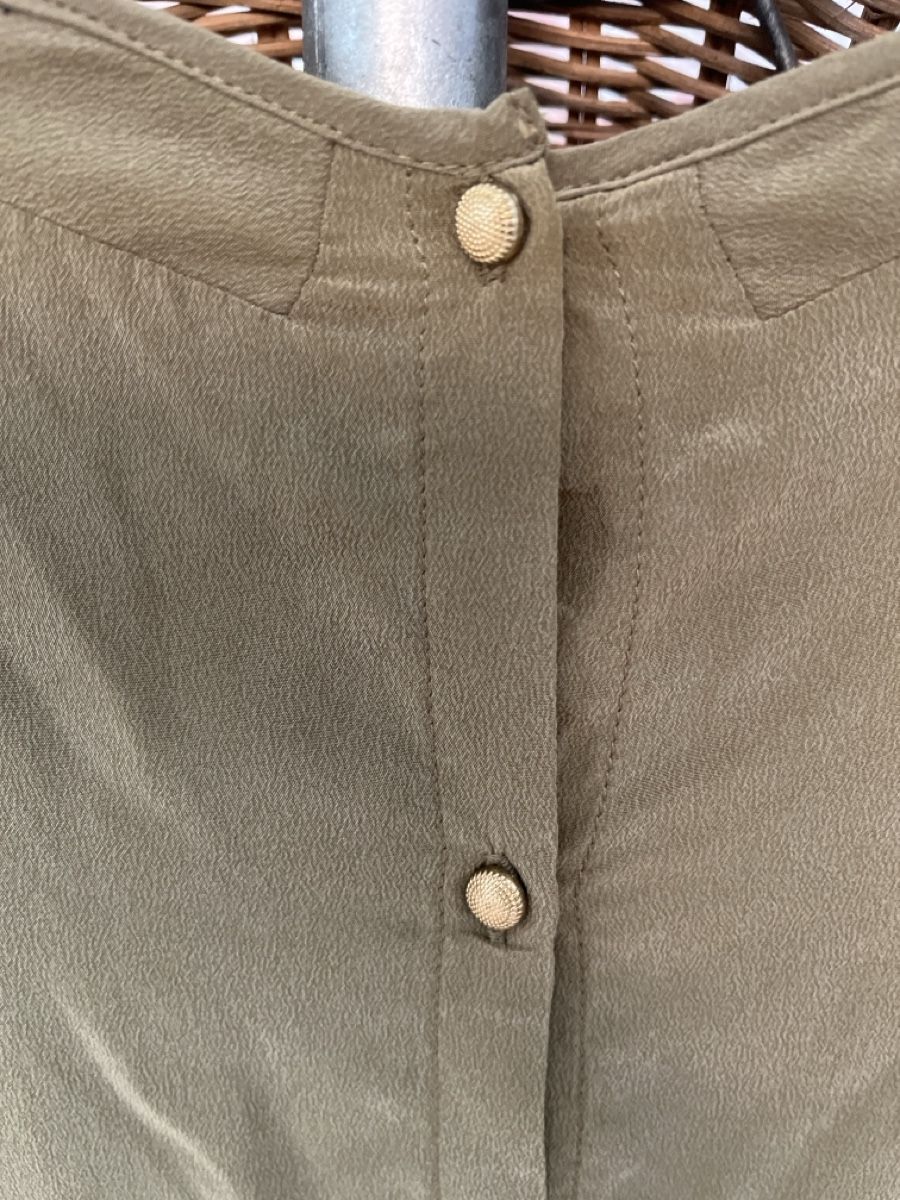 Cyrillus Camicette: Seidenbluse, Cyrillus, Khaki, 40/42 – Usato da Solothurn venduto da Bobesch08 4