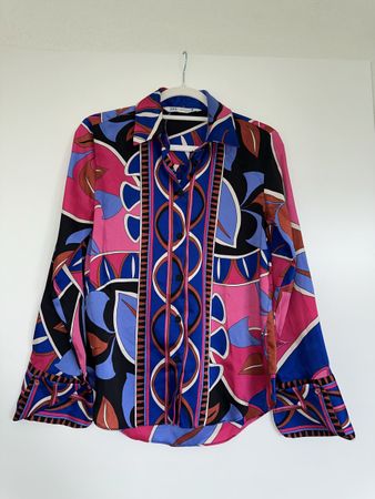Zara Satin Bluse mit Muster