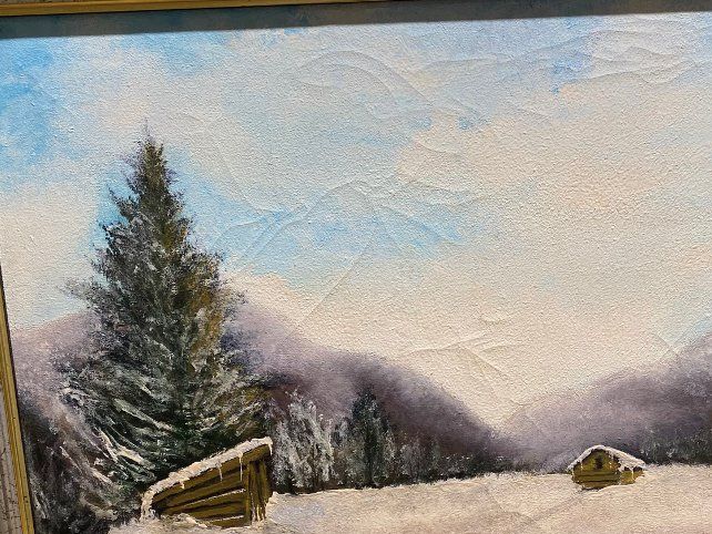 Dipinti: Bata Winterlandschaft 49 x 65 cm Öl / Leinwand – Usato da Baden venduto da Hug_Mee 3
