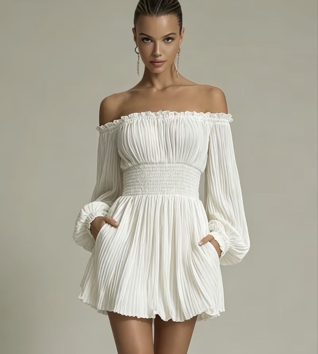 Vestiti: Robe plissée abricot à plis taille M – Nuovo (secondo la descrizione) da Chancy venduto da dia_tb2t