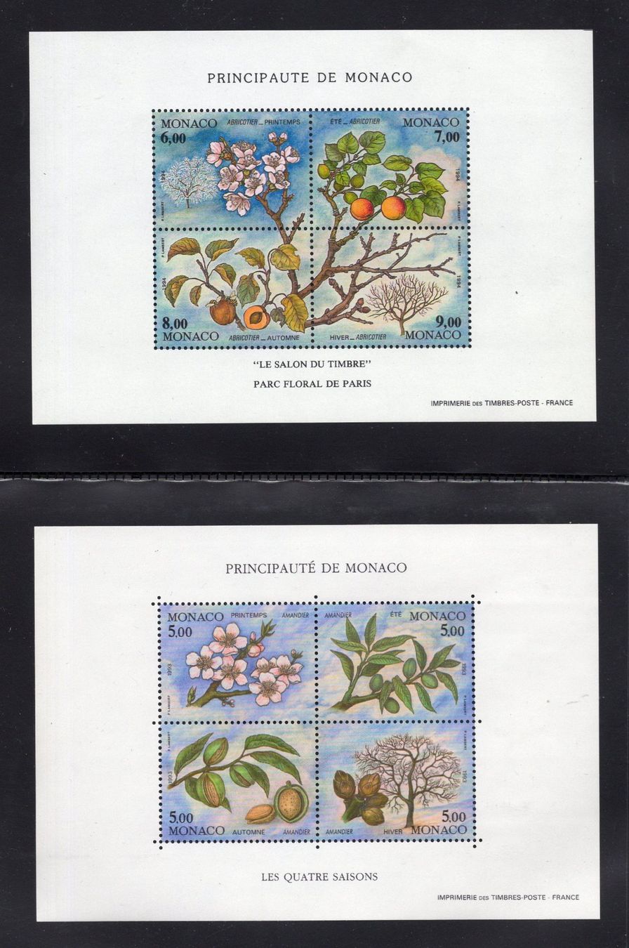 Alle Briefmarken: R5199  /  MONACO 13 blocs neufs XX – Neu (gemäss Beschreibung) aus Ste-Croix von MONT-TAGNAC 1