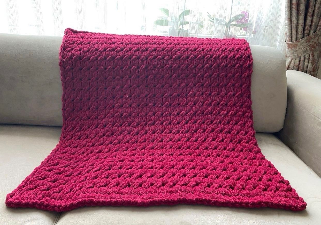 Coperte: Handgestrickte Puffy-Decke – Nuovo (secondo la descrizione) da Effretikon venduto da Lunaaa_ 5