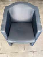 Sessel Leder blau modern Design gebraucht