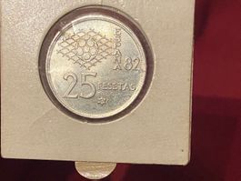 Münze Spanien Weltmeisterschaft 1982