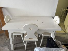 Original Rustic Chalet Table and Chairs