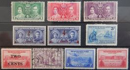 Neufundland British Lot mit alten Werten V