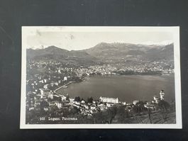 Lugano 1932 Ansichtskarte Bahnhofstempel   (V279)