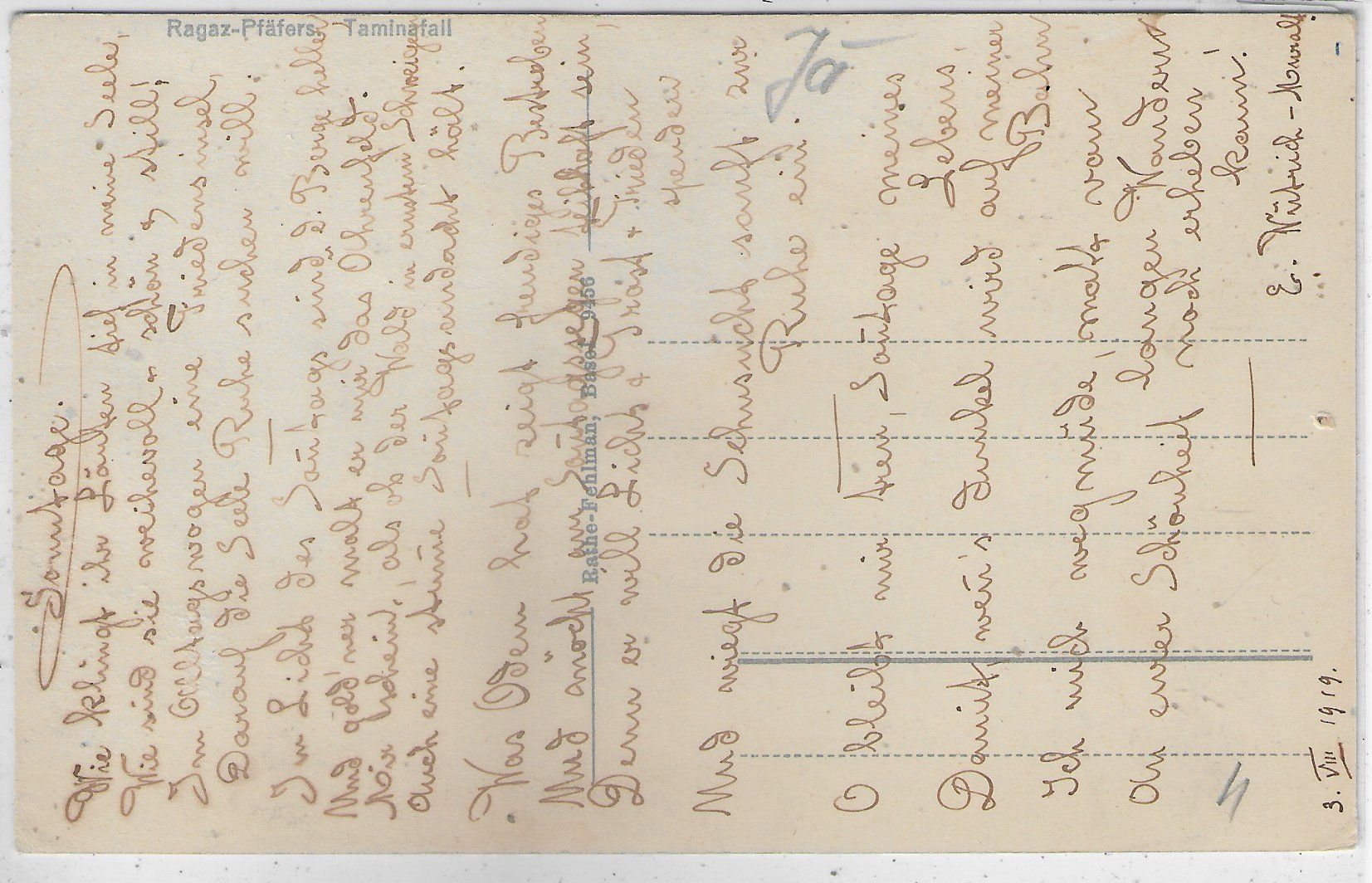 Cartes postales: Ragaz-Pfäfers - Taminafall - Litho – D'occasion à Ettingen par Kartenplanet 1