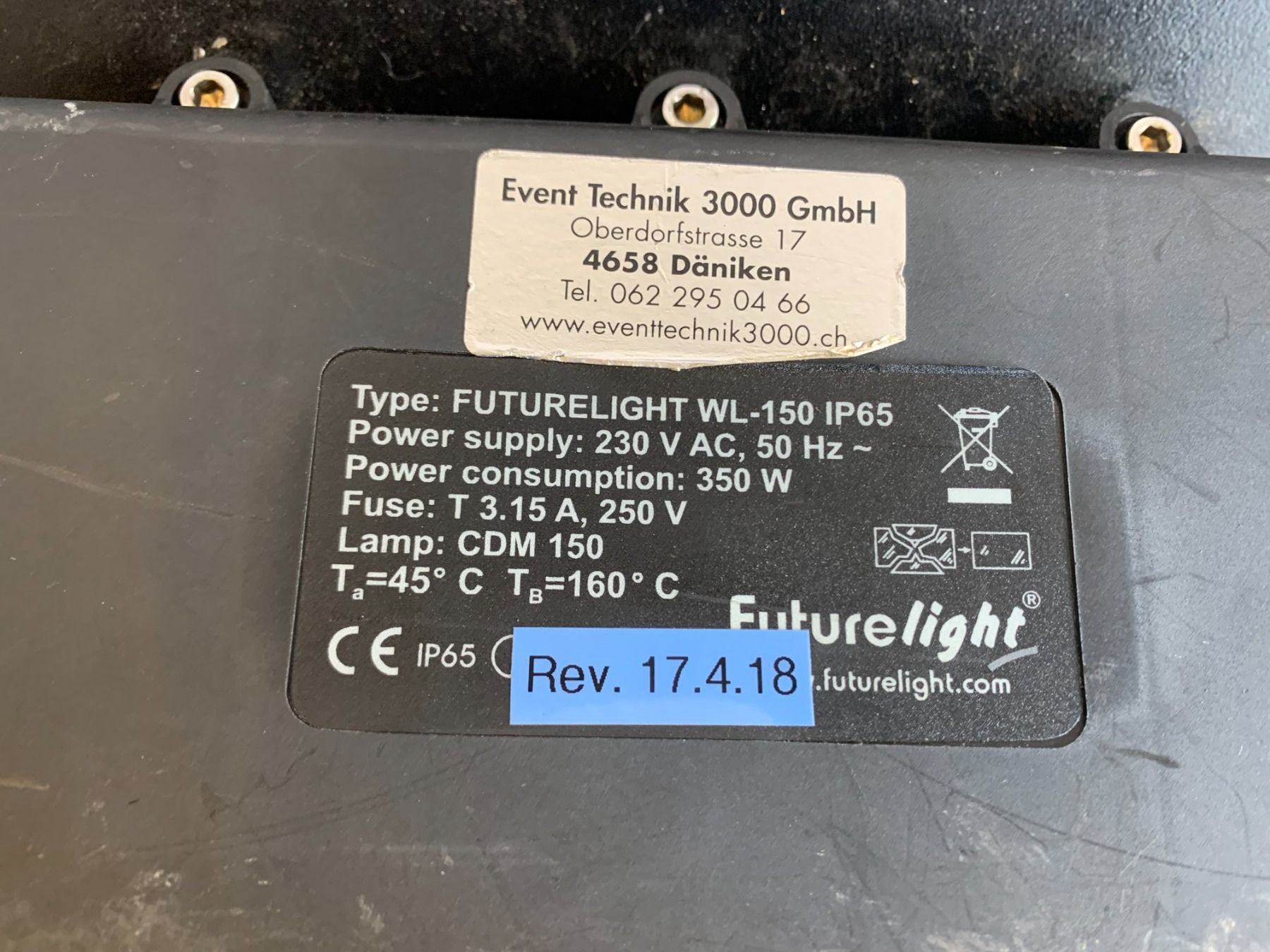 Lampade: 6er Set Futurelight WL-150 IP65 inkl. Case (L473) – Usato da Däniken SO venduto da Profog1 6