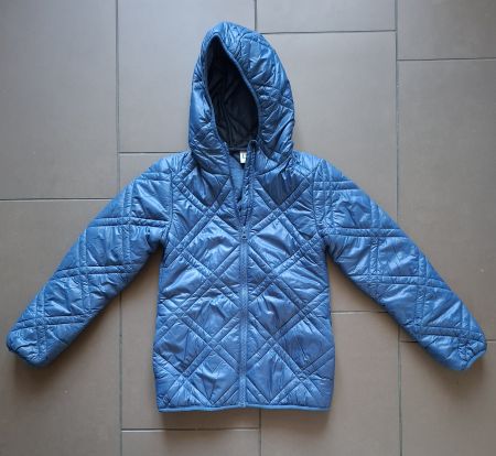 Kinder Steppjacke mit Kapuze blau Gr. 146