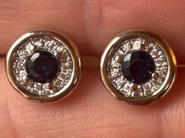 Boucles d’oreilles saphir ✨