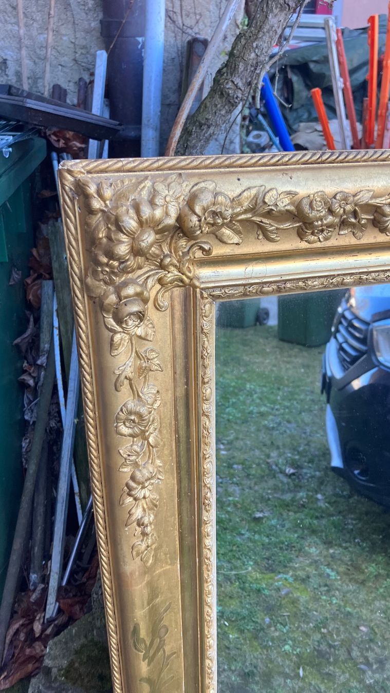 Specchi: Miroir doré feuille Gold Spiegel – Usato da St-Cierges venduto da LeRegain 7