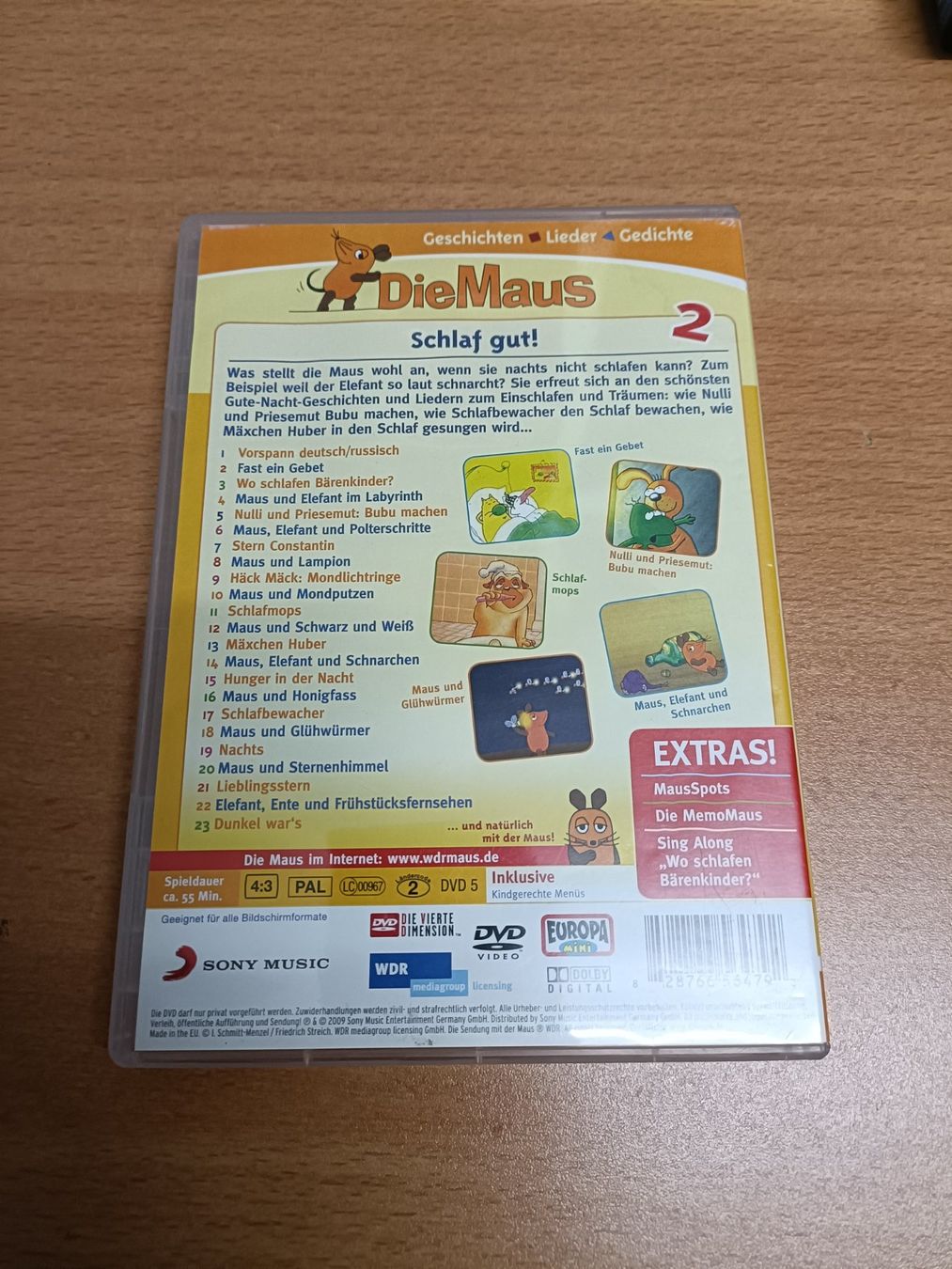 Tutti i DVDs: Die Maus - Schlaf gut! – Usato da Köniz venduto da Movieportal007 1