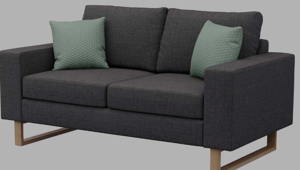 Gonser Divani: Zweisitzer Sofa dunkelgrau RONNY – Usato da Erschwil venduto da LOLOPE