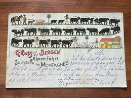 AK 1900  Gruss aus den Bergen   Litho  (G3840)