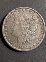 Morgan Dollar 1884 USA Silbermünze 1 Dollar gebraucht