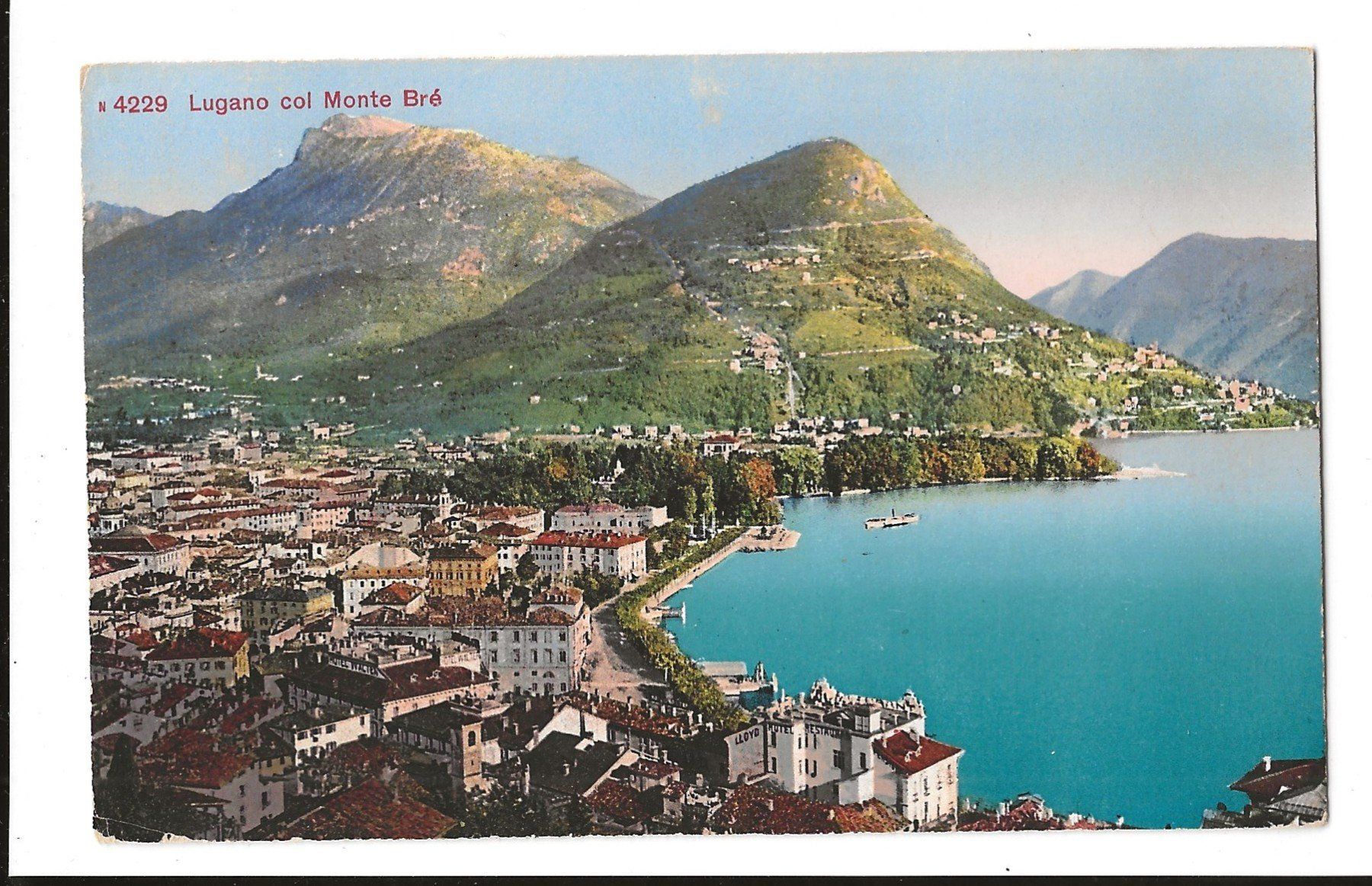 Cartoline postali: AK ca. 1910 Lugano col Monte Bré – Usato da Greifensee venduto da 315WDO