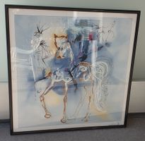 Salvador Dali Maeva 1988 gerahmtes Seidenfoulard