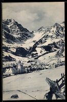AK Engelberg, Ortsansicht mit dem Juchlipass im Winter
