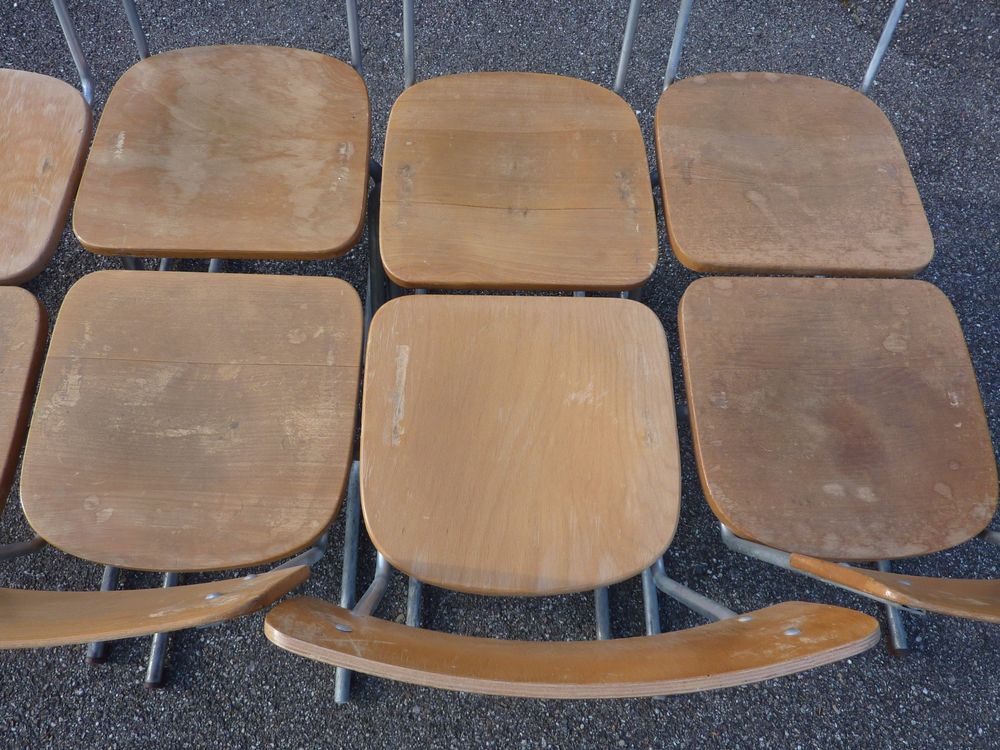 38 Stühle Stapelstühle Holzstühle Freischwinger stapelbar 4