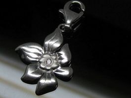 Charm Anhänger Silber 925 Esprit Blüte Enzian Zirkonia