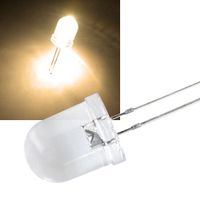 LED warmweiss 10mm, 5 Stk. + Widerstände