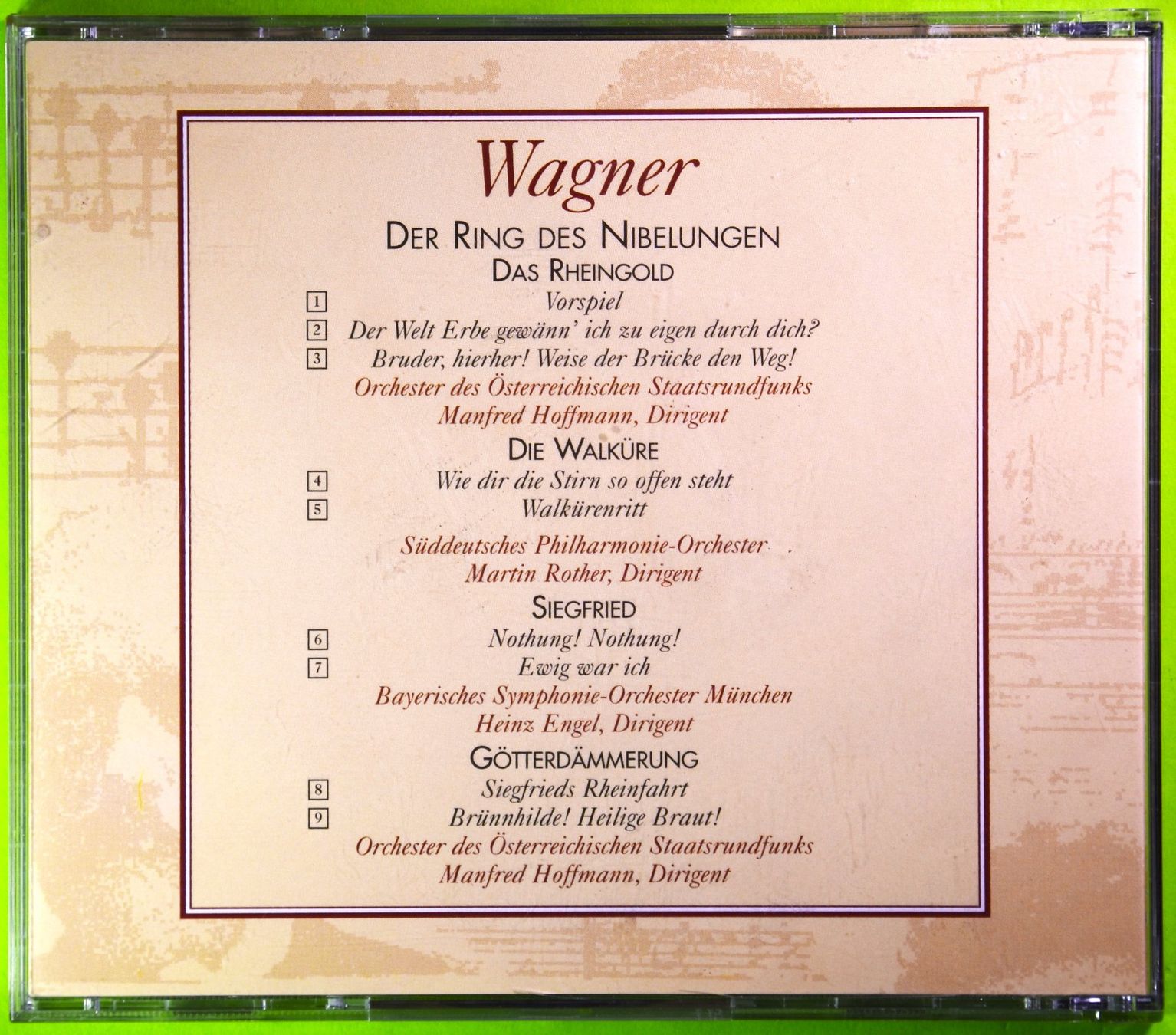 CD: RICHARD WAGNER  /  DER RING DER NIBELUNGEN – Nuovo (secondo la descrizione) da Luzern venduto da piro12 1