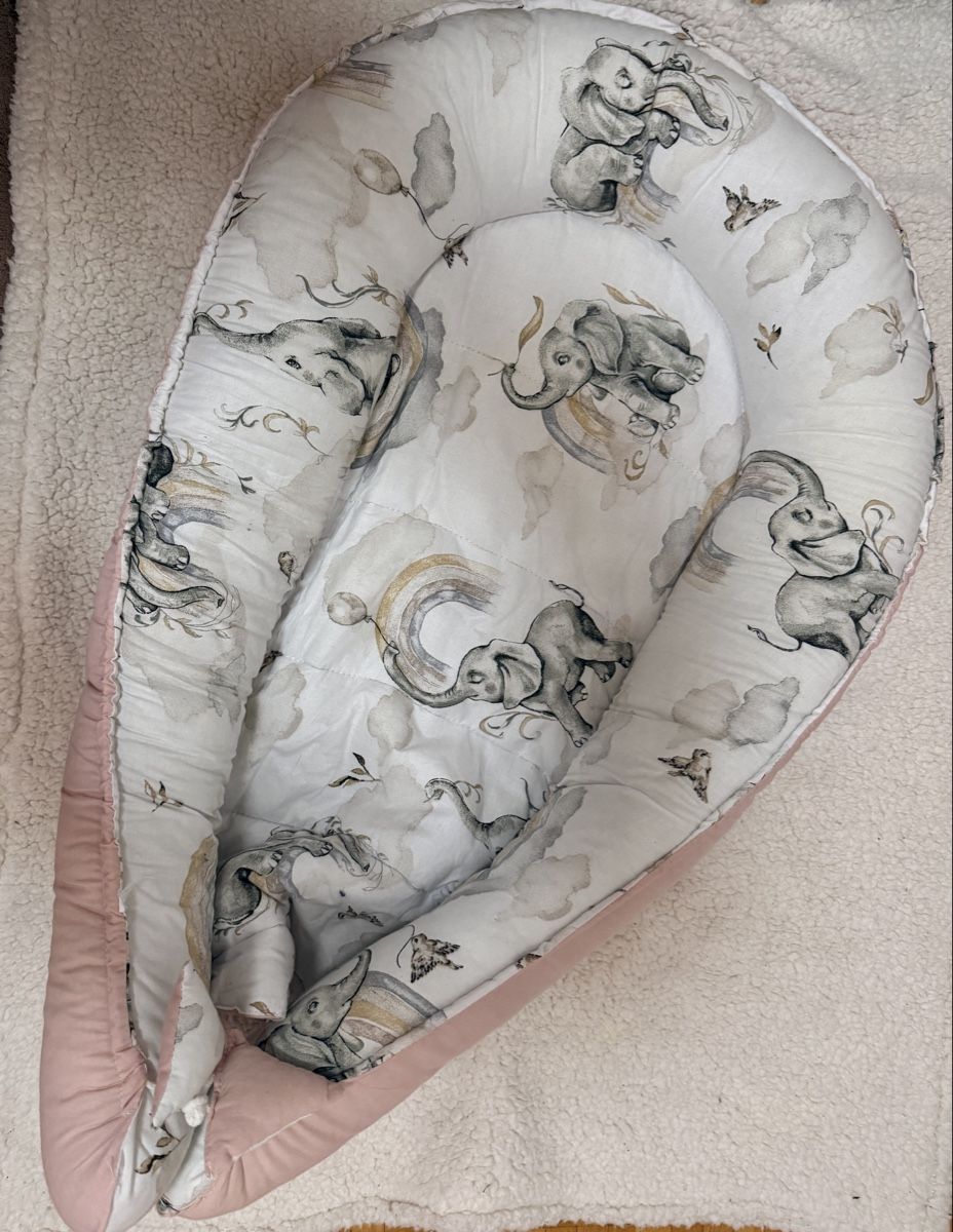 Wiegen & Stubenwagen: Babynest Rosa/Elefantenmotiv – Neu (gemäss Beschreibung) aus Horgen von AA.AW55