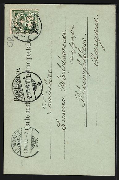 Cartoline postali: Mondschein-AK St. Moritz, Panorama mit S – Usato da Berlin venduto da bartko-reher 1