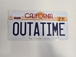 US Kalifornien "OUTATIME" Nummernschild Replika Deko 