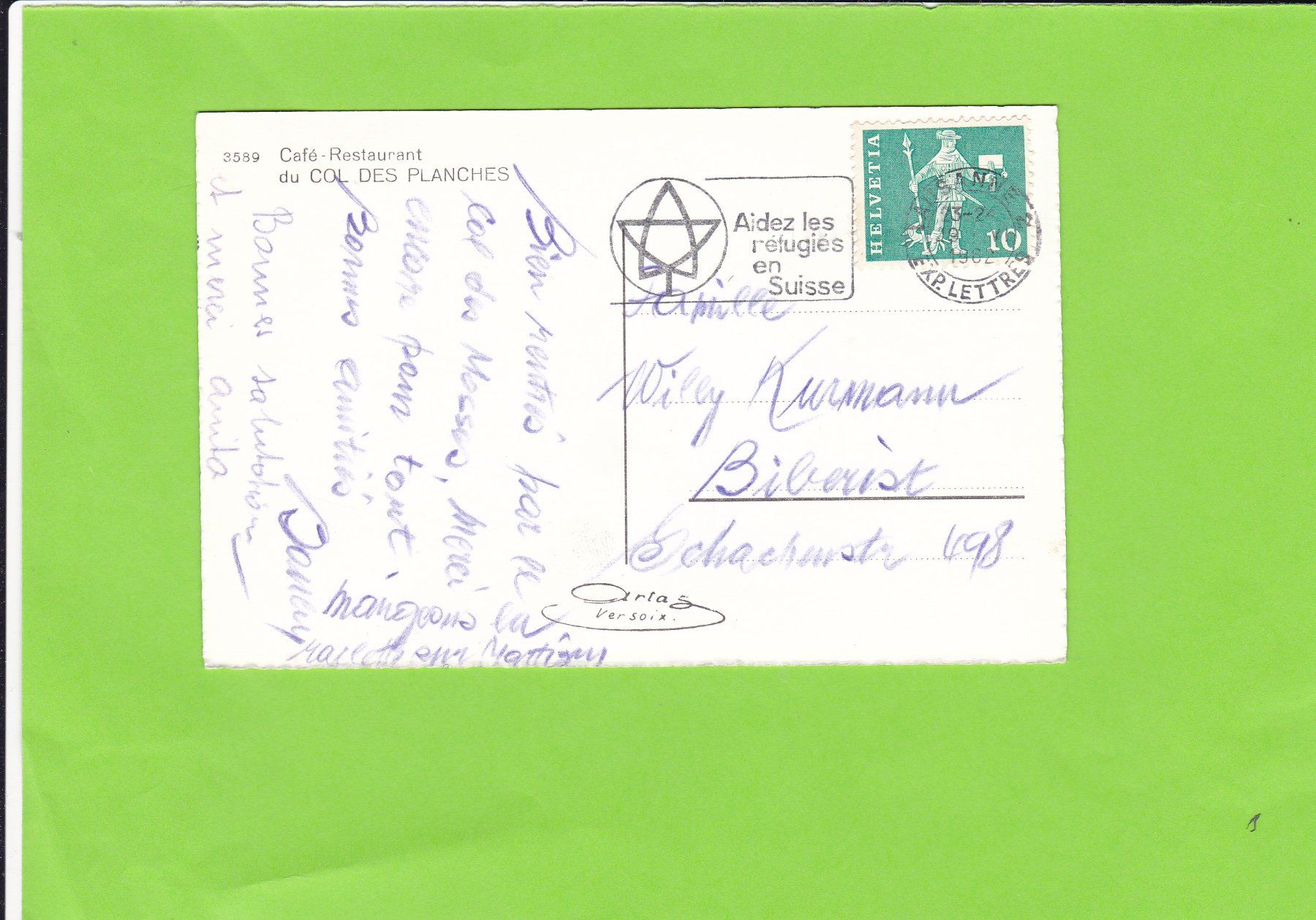 Cartoline postali: Café-Restaurant du Col des Planches – Usato da St. Peterzell venduto da neckertal 1