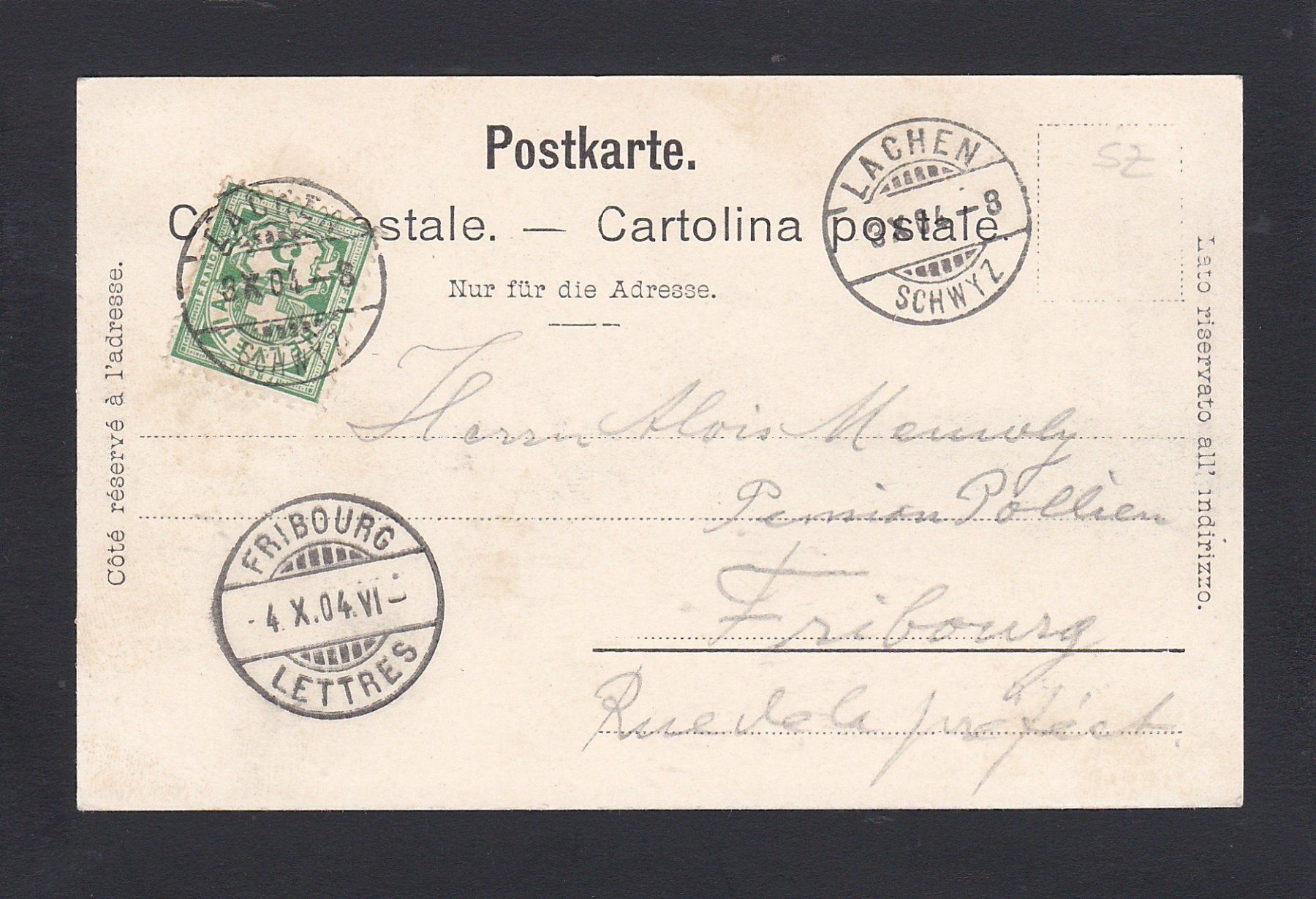 Ansichtskarten: LACHEN, 1904 – Gebraucht aus Reiden von cinfis 1