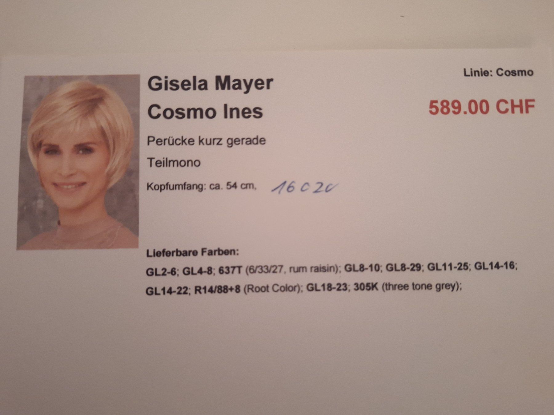 Perruques: Perruque courte Brune , Neuve , Gisela Meyer – Neuf avec emballage d'origine à Viganello par Ul-principe-pinin 2