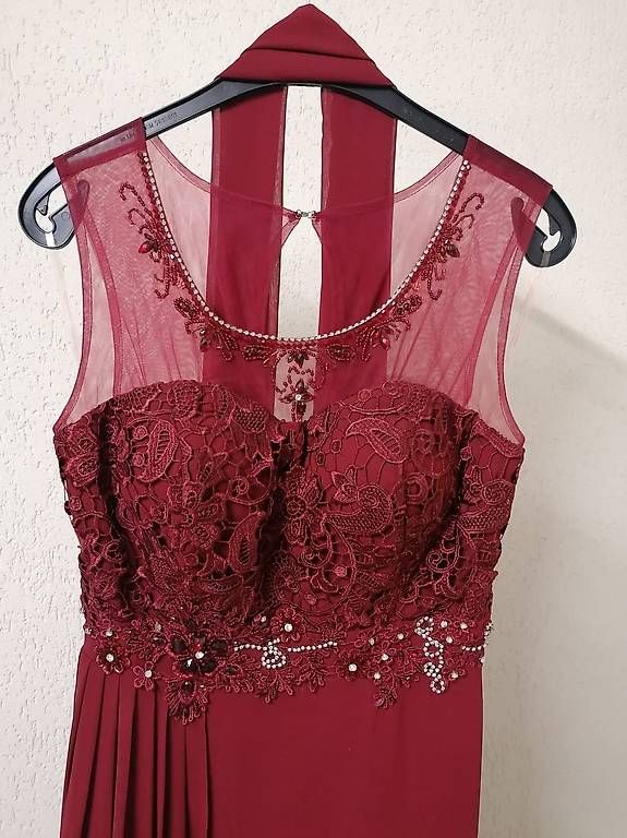 Vestiti: Abendkleid weinrot L/XL – Nuovo (secondo la descrizione) da Waltenschwil venduto da Cassie11 2