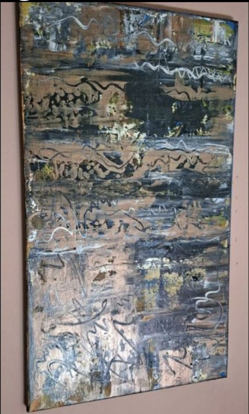 Dipinti: Gemälde Abstrakt handmade 40×70 – Nuovo (secondo la descrizione) da Riehen venduto da Steinbock1970 3